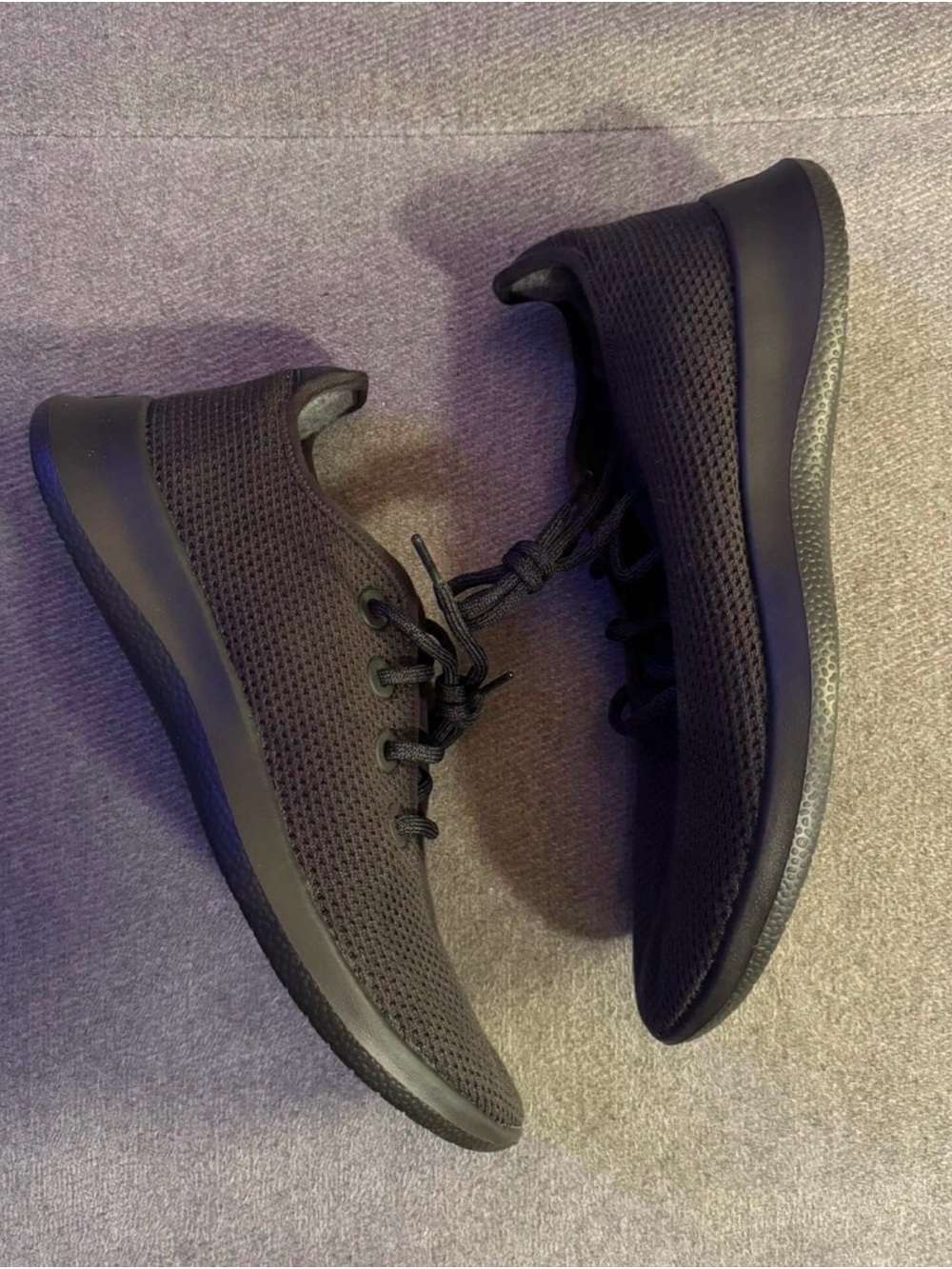 allbirds Men's Black Knit Lace-Up Trainers